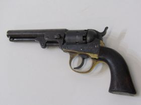 ANTIQUE FIREARMS, Cooper double action muzzle loading percussion revolver, .31 calibre, USA 1863