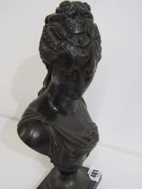 CLASSICAL BRONZE, after Barbedienne, bust of an Empress, 29cm height