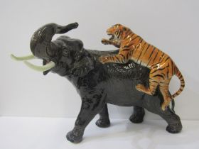 BESWICK, Tiger attacking Elephant, model 1720, 30cm height