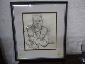 ROBERT LENKIEWICZ, pencil sketch WM Mills tourist, with Lenkiewicz stamp to right hand corner,