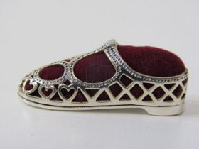 925 STAMPED SILVER FANCY SHOE PIN CUSHION