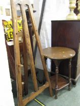 PAINTING DISPLAY EASEL, in fruitwood, possibly French, 148cm height