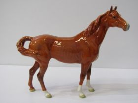 BESWICK HORSE, "Swish Tail Horse - First Version", chestnut colourway, 22cm height