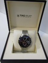 GENTS TAG HEUER CARERRA automatic wristwatch, boxed with booklets etc. Watch appears in good working