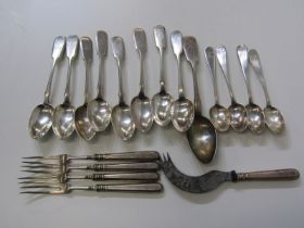 SILVER CUTLERY, collection of assorted mainly antique silver tableware, total weight inclusive of