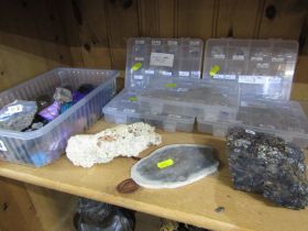 GEMSTONES AND GEOLOGICAL SPECIMENS, a large collection of boxed and labeled gemstones and specimens