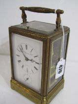 REPEATER CARRIAGE CLOCK, a fine engraved brass case carriage clock signed Bautte & Cie, Geneve, 14cm