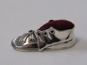 STERLING SILVER OLD BOOT PIN CUSHION