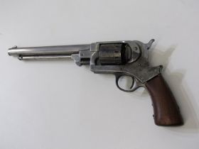 ANTIQUE REVOLVER, 1858 STARR ARMS patent single action revolver, 36cm length