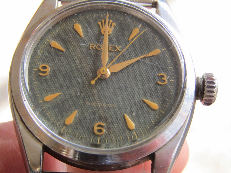 VINTAGE ROLEX OYSTER PRECISION MANUAL WIND WATCH, appears to be in working condition, non original - Image 9 of 11
