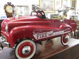 VINTAGE CHILD'S PEDAL CAR, 1950s Burns & Co Jetflo Drive pedal car "Fire Truck Car", no 287, 99cm