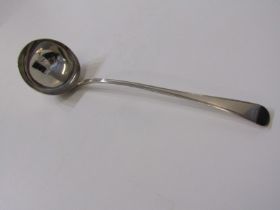 GEORGE III SILVER OLD ENGLISH DESIGN SERVING LADLE, London 1791, 181 grams