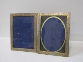 SILVER PHOTO FRAMES, pair of foliate engraved rectangular photo frames, 21cm height (some damage)