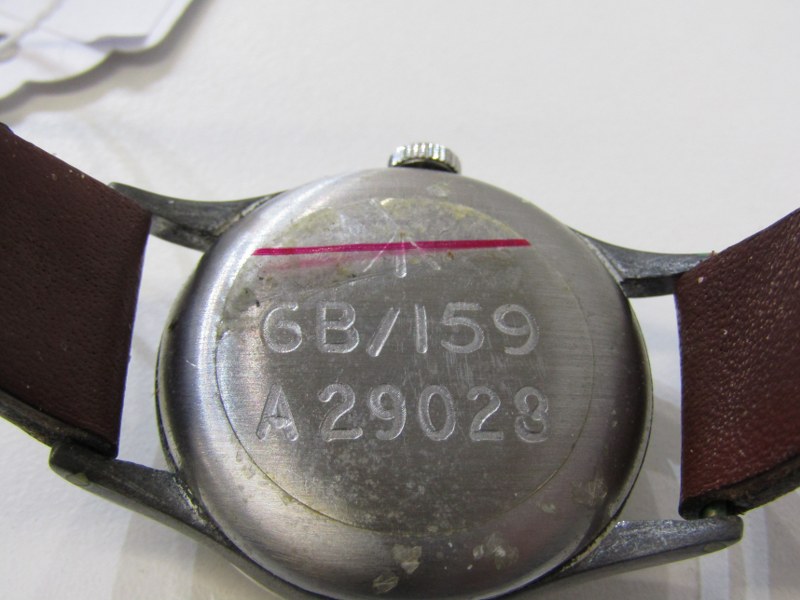 OMEGA WRIST WATCH, movement dating from 1943, marked to the rear with military insignia, possibly - Image 2 of 3