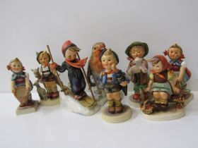 HUMMEL, collection of 7 various figures, together with Goebel robin