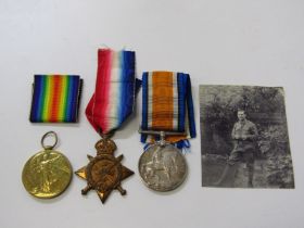 WWI GROUP OF 3 MEDALS, To 8680 PTE. William Dooley Somerset L. I. comprising War & Defence medals