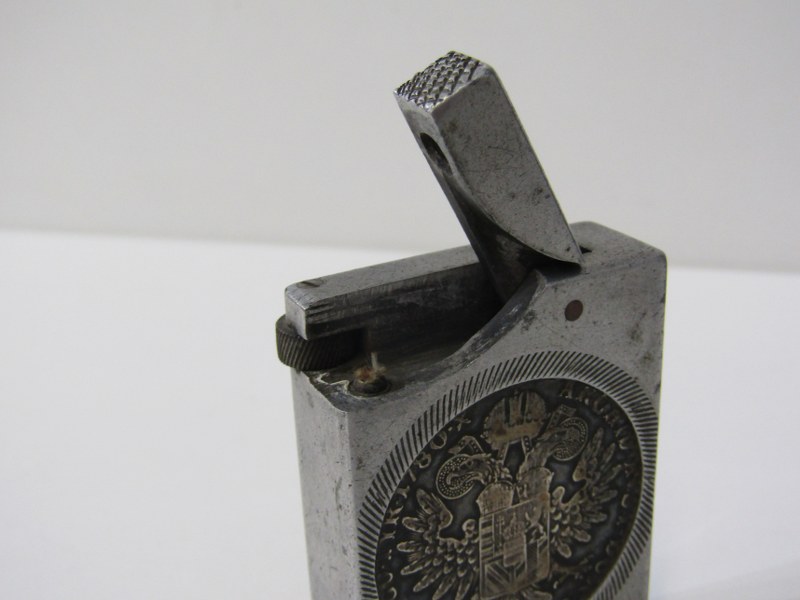 BOSUN'S WHISTLE; a Teresa Dollar cigarette lighter, silver pepperette etc - Image 4 of 9
