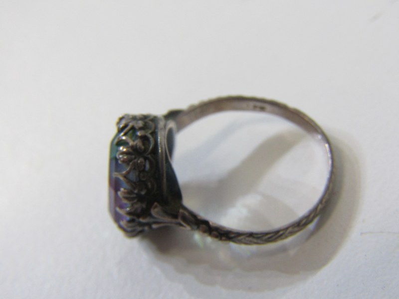 SELECTION OF 6 SILVER RINGS, including stone set - Image 6 of 7