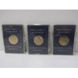 COMMEMORATIVE MEDAL, 3 Queen Elizabeth II silver Jubilee Commemorative medals in plastic