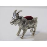 STERLING SILVER GOAT MINIATURE PIN CUSHION