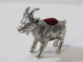 STERLING SILVER GOAT MINIATURE PIN CUSHION