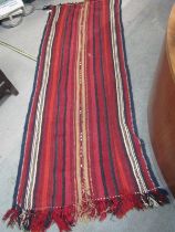 MIDDLE EASTERN TENT HANGING, Bedouin wool work tent hanging, approximately 250cm x 120cm