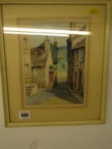 J HESELDINE, signed watercolour "St Ives Harbour", 21cm x 16cm