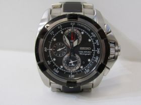 SEIKO VELATURA CHRONOGRAPH WRIST WATCH, appears to be in working condition