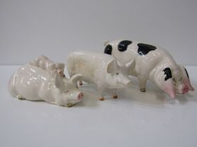 BESWICK PIGS, group of 3 including Gloucestershire Old Spot