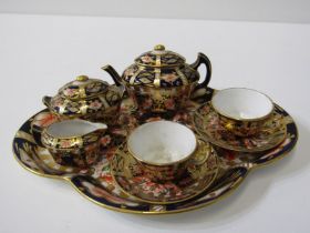 ROYAL CROWN DERBY, miniature cabaret set in "Japan" pattern