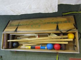CROQUET SET, original boxed croquet set, "The Grange Croquet Set" by Townsend Croquet Ltd