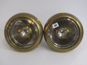 VINTAGE BRASS CAR LAMPS, pair of British made Imperial lamps no289