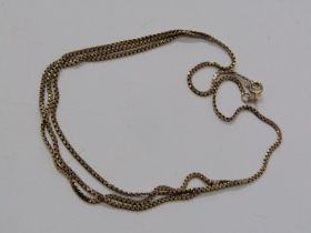 GOLD NECKLACE, 9ct yellow gold 16" necklace with 3 strand drop decoration, 8.9 grams