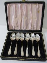 SILVER TEASPOONS, cased set of silver teaspoons by John Sherwood & Sons, Sheffield, 1944, 68 grams