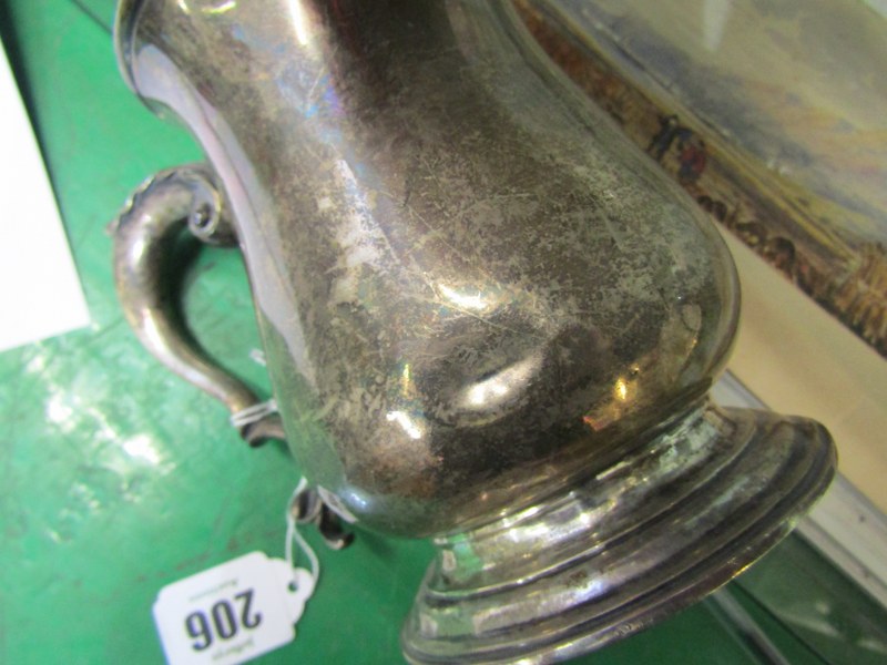 GEORGIAN SILVER TANKARD, baluster form silver tankard, London HM, 1759, 12.5cm height, 400 grams - Image 5 of 6