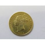 EARLY VICTORIAN GOLD HALF SOVEREIGN, 1843 Victoria sovereign high grade