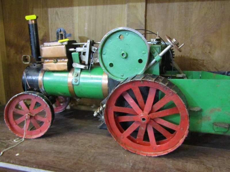 LIVE STEAM ENGINE, scratch built steam engine, 52cm length - Image 5 of 8