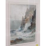 RUBEN SOUTHEY, watercolour "Lands End", 37cm x 28cm