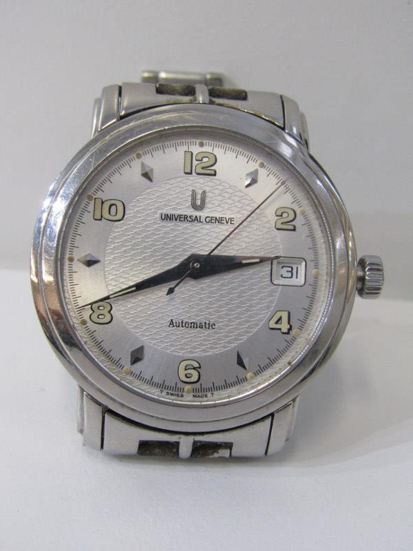 AUTOMATIC WRIST WATCH by Universal, appears in good working condition, automatic movement with