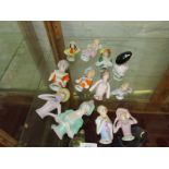 HALF LADIES/PIN DOLL FIGURES collection of 12 figures