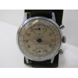 PIERCED CHRONOGRAPH WRIST WATCH, movement appears in good working condition, starting ,stopping