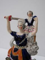 STAFFORDSHIRE POTTERY, 19th Century Staffordshire figure, modelled as Mr C Klan as Rolla from