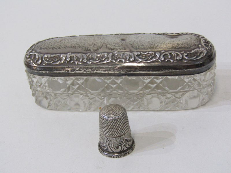 SILVER SALTS, pair of silver salts with blue glass liners, Birmingham HM, similar pepperette, silver - Image 5 of 5