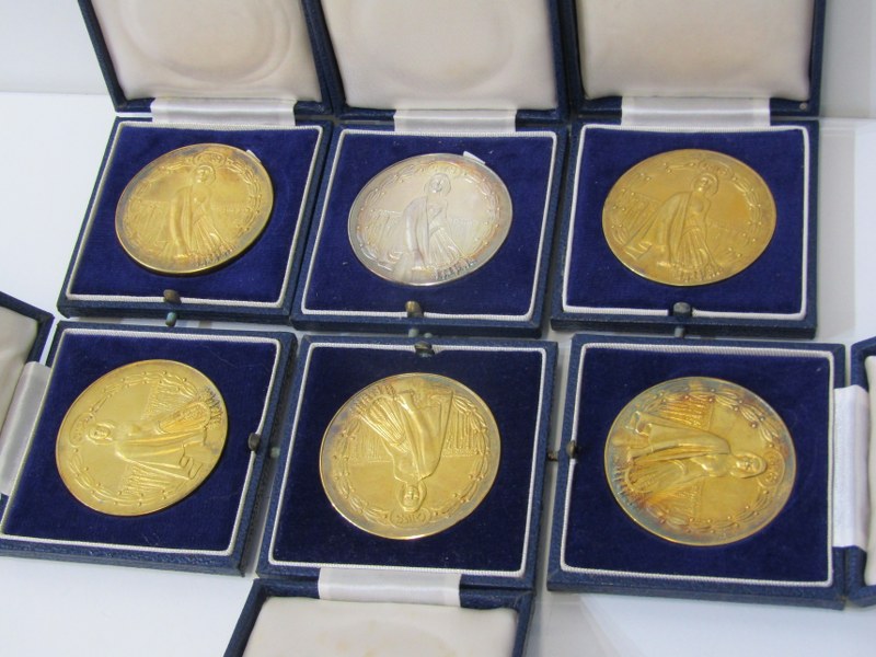 SILVER MEDALLIONS, 6 silver bakers medallions; including first prize for sponge goods 1960, first