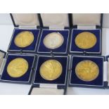 SILVER MEDALLIONS, 6 silver bakers medallions; including first prize for sponge goods 1960, first