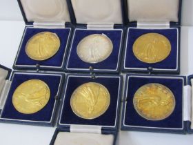 SILVER MEDALLIONS, 6 silver bakers medallions; including first prize for sponge goods 1960, first