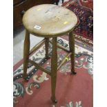 ELM KITCHEN STOOL, on castor feet