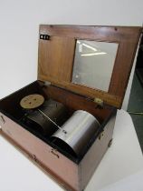 VINTAGE FIELD BAROGRAPH in fitted case, stamped "NCS"