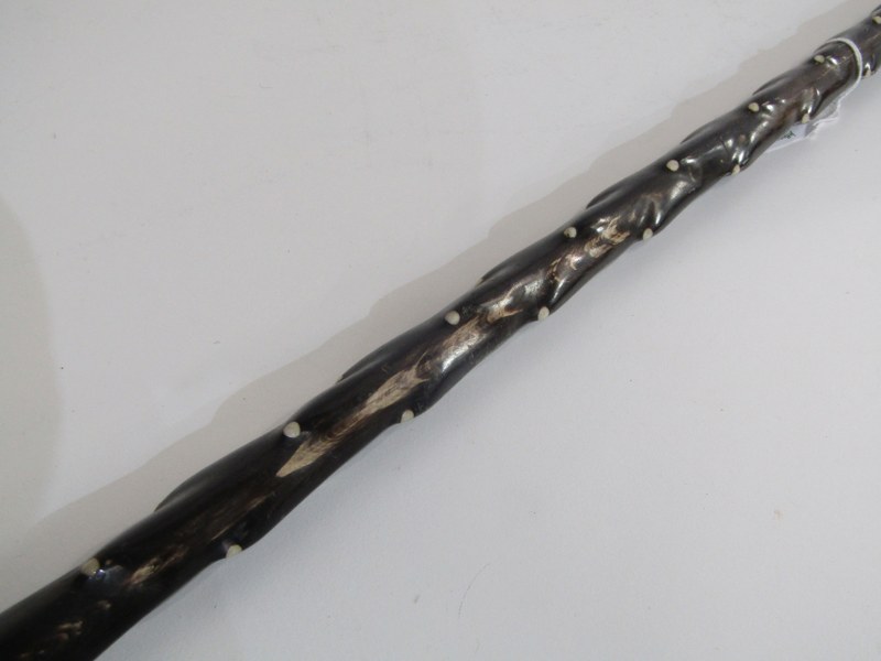 HORN WALKING CANE, African horn walking cane, 82cm - Image 5 of 7