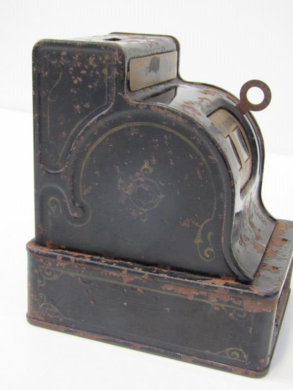 VINTAGE MONEY BOX, in the form of a cash register, "Uncle Sam's Penny Register Bank", 15cm height - Image 7 of 8